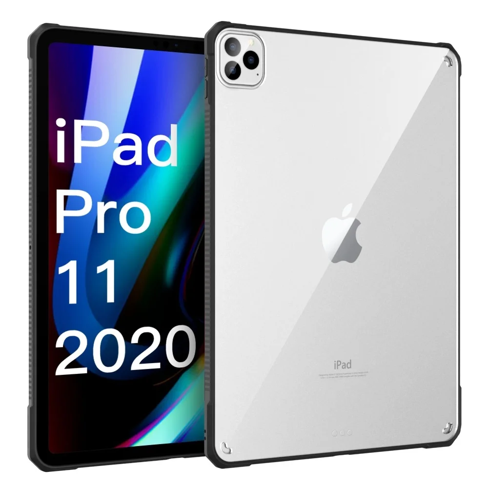 

Case For iPad Pro 11" 2018/2020 [Support Pencil 2 Charging Function] Flexible TPU Air-Pillow Edge Bumper Cushion Combines