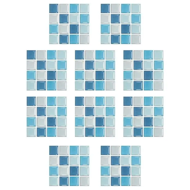 

Colorful Sticker Walls Tiles 10 Sheets Peel And Stick Wall Tiles Backsplash For Kitchen Self Adhesive Tile Stickers For Bathroom