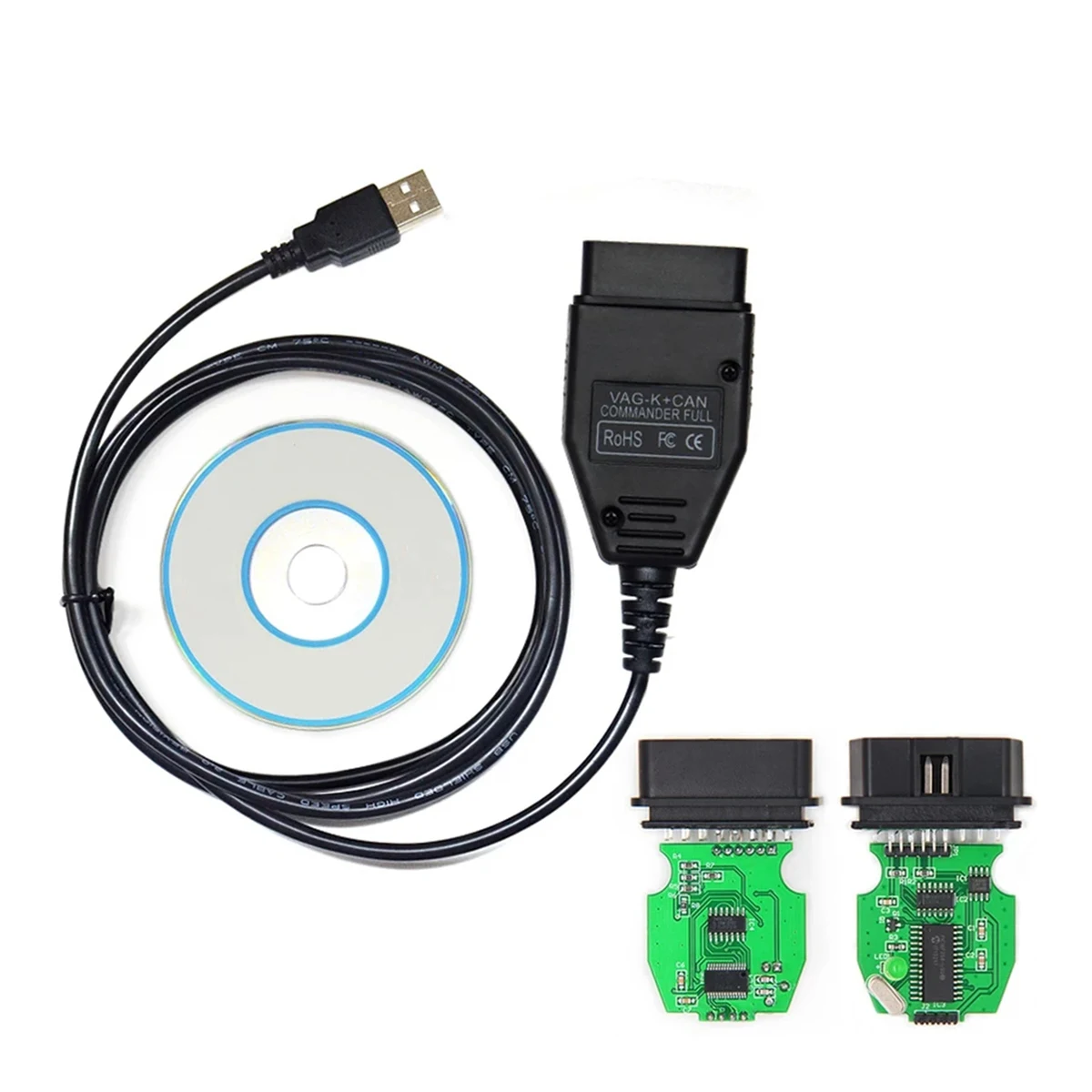 OBD2 сканер K + CAN 1 4 с чипом USB-кабель диагностический инструмент для // K-Line