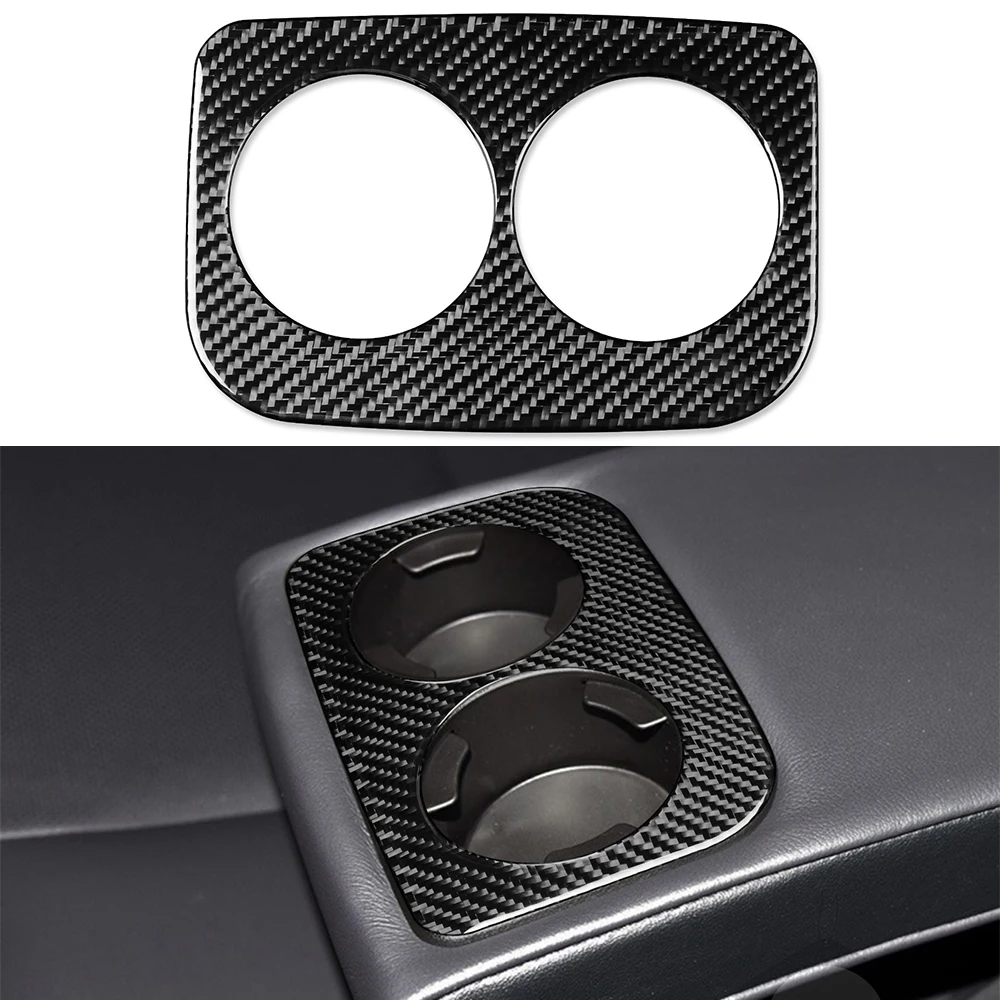 

Rear Seat Water Cup Holder Decoration Cover Trim for Sugbaru Forester 2013 2014 2015 2016 2017 2018 Car Accessory Carbon Fiber