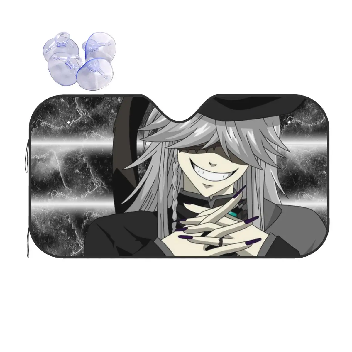

Black Butler Anime Retractable Sunshade Windscreen 76x140cm Under Taker Foils Sun Visor Ice Shield Dust Protection