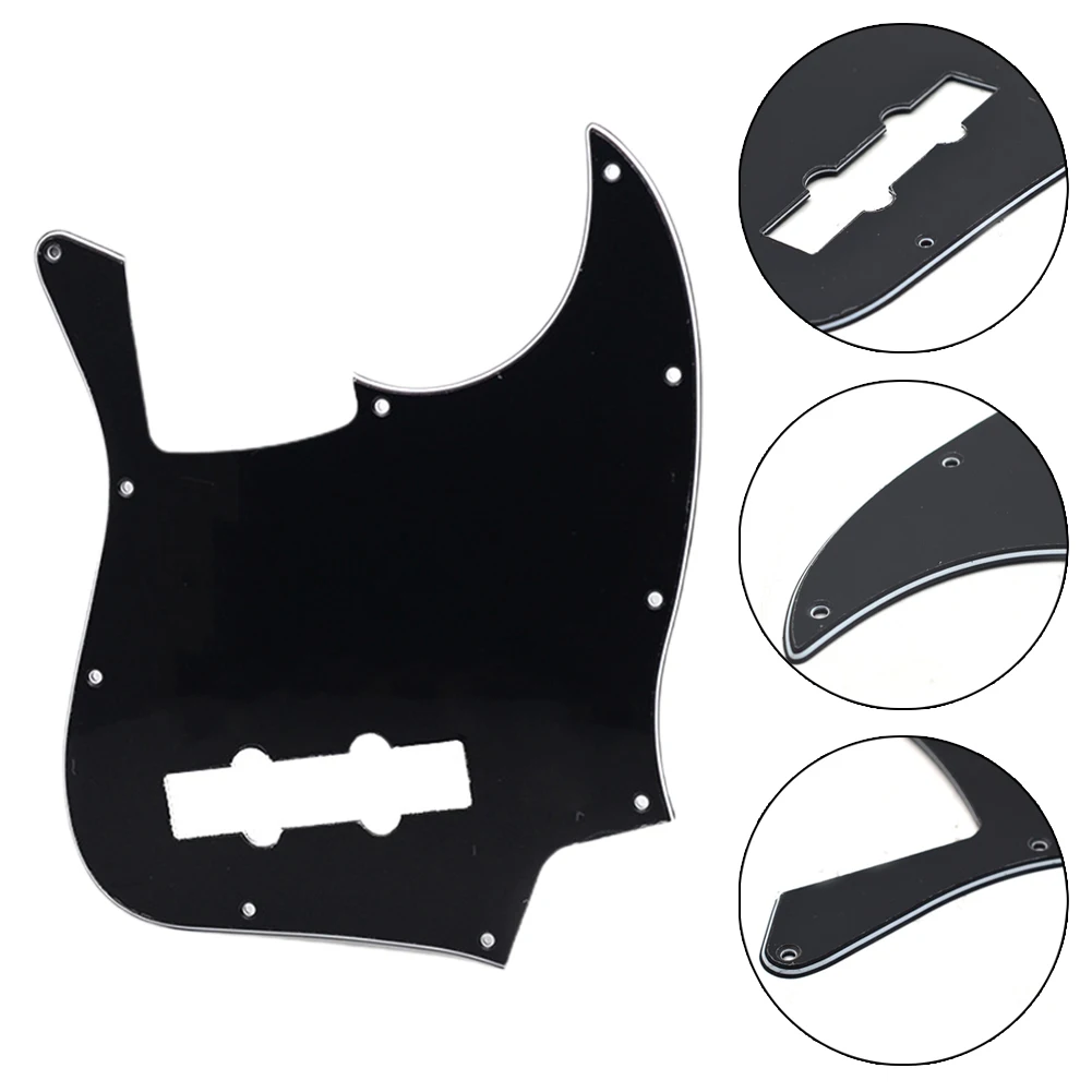 Enlarge 4 Strings Bass Pickguard 10 Holes Scratch Plate 3 Plys Pick Guard Anti-scratch Pickguard For Jazz Bass Replacement Parts
