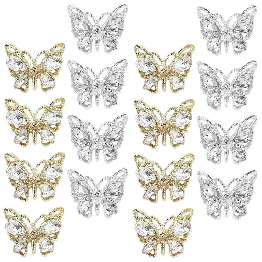 

20pcs Nail Charms Nail Charms Butterfly Nail Ornaments Manicure Decorations
