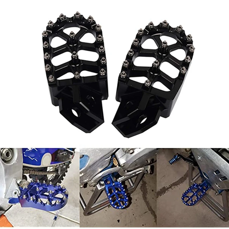 Подножки для мотоцикла подножки педали YAMAHA YZ80 YZ125 YZ250 YZ500 WR200 WR250 WR500 HONDA XR350 черный