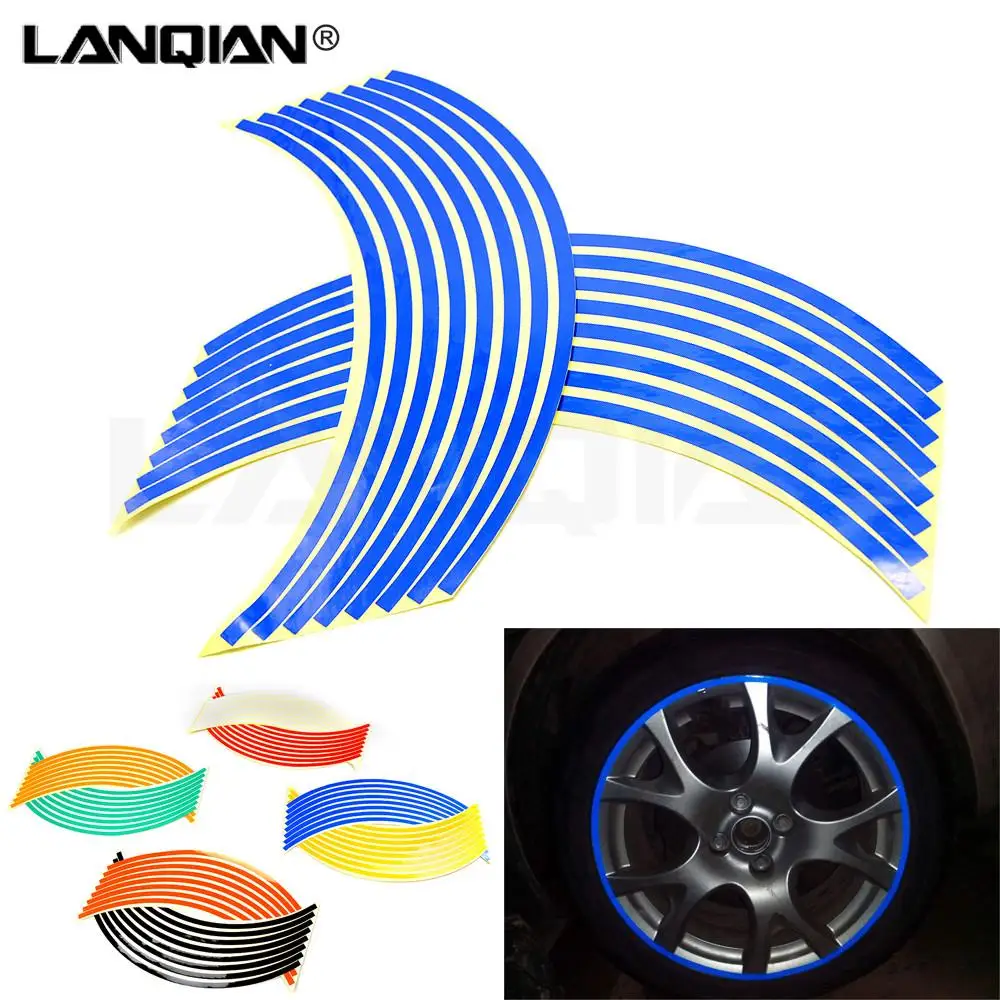 

Hot Motorcycle Wheel Sticker Reflective Decals Rim Tape Car/bicycle For YAMAHA YZ 125 250 450 250F 450F 250X 250FX 450FX TMAX MT