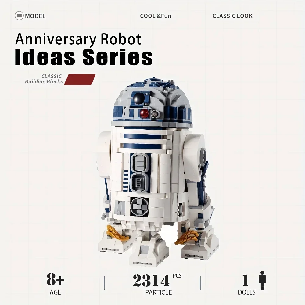 Конструктор-робот из серии Disney Moive R2D2 2314 деталей