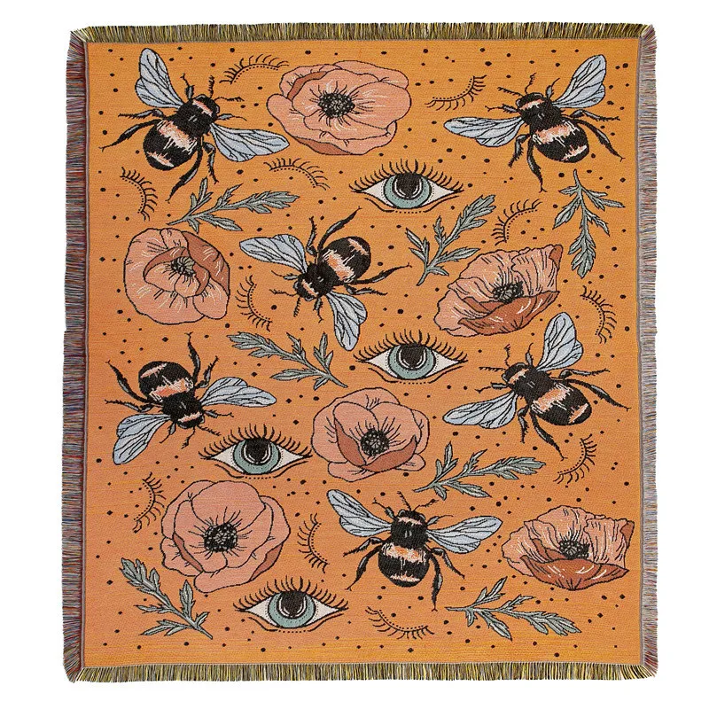 Многофункциональное Одеяло Beeline Для Кемпинга Пикника Дивана Стильный Богемный