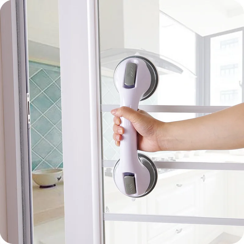 

Shower Handle Safety Helping Handle Anti Slip Support Toilet Bathroom Safe Grab Bar Vacuum Sucker Suction Cup Handrail