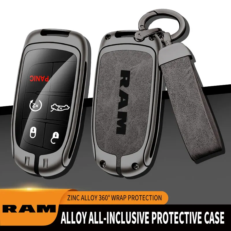 

Zinc Alloy Car Key Cover For Dodge RAM Remote Control Protector RAM 1500 2500 3500 For Dodge Car Key Case Car Accessories