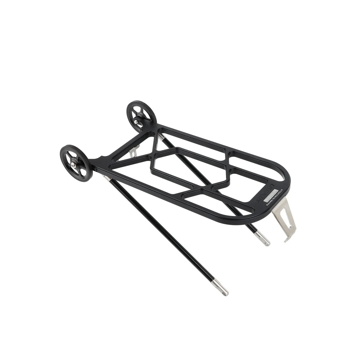 

Liteplus для Brompton Складная задняя полка для велосипеда из алюминиевого сплава с легким колесом Складная задняя стойка для велосипеда, Черная