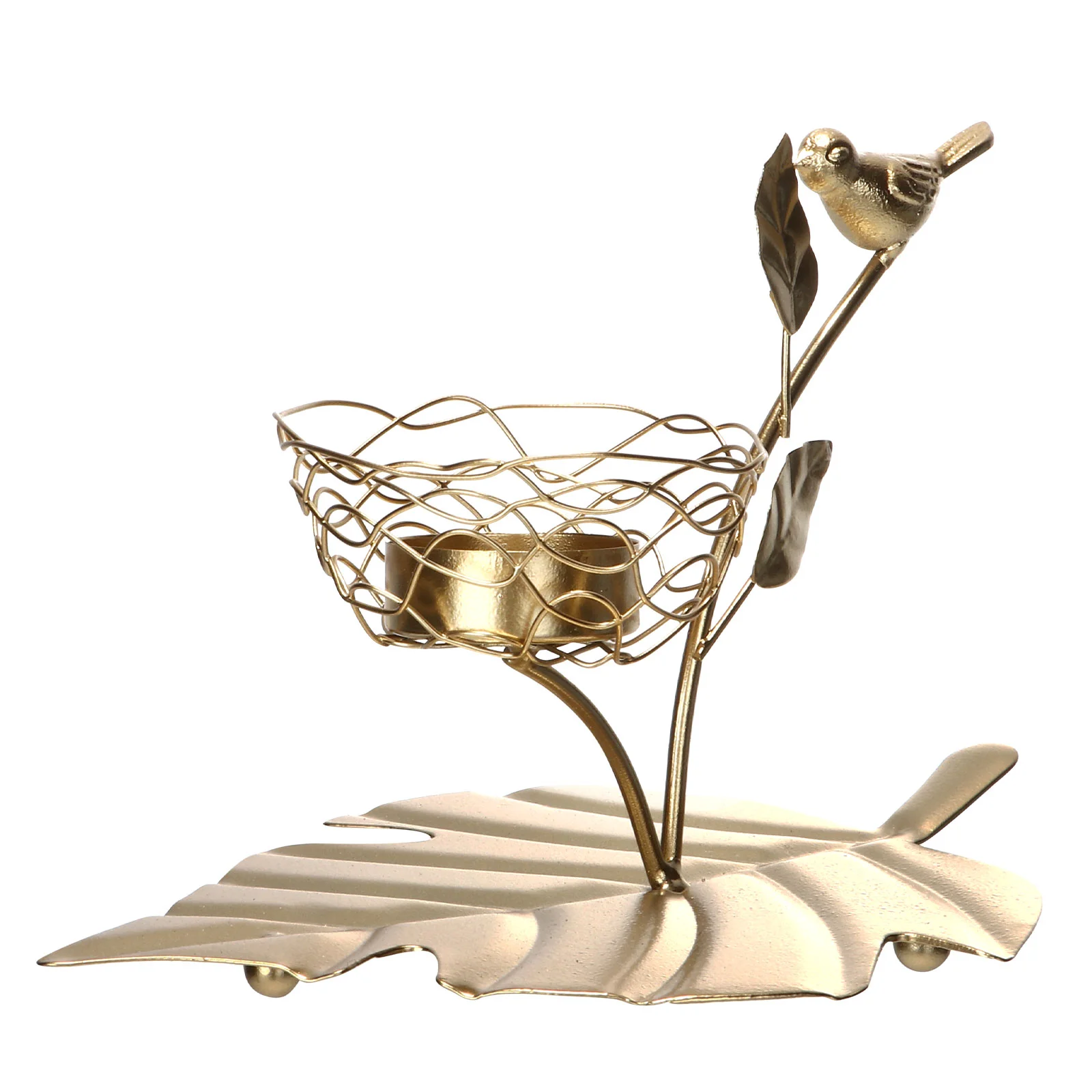 

1PC Wrought Iron Bird Candlestick Adornment Ironwork Bird Candlestick Decoration for Home Dorm Hotel Store