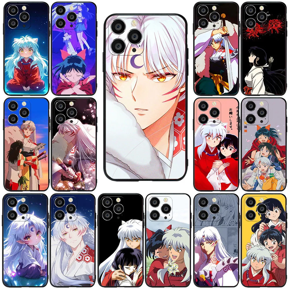 Силиконовый чехол для iPhone X XS 5 5S 6 6S SE 14 15 16 Pro Max Plus MR-34 Inuyasha