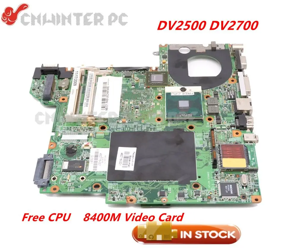 

NOKOTION 460716-001 для HP Pavilion DV2500 DV2700 материнская плата для ноутбука PM965 DDR2 Бесплатный процессор 8400M видеокарта