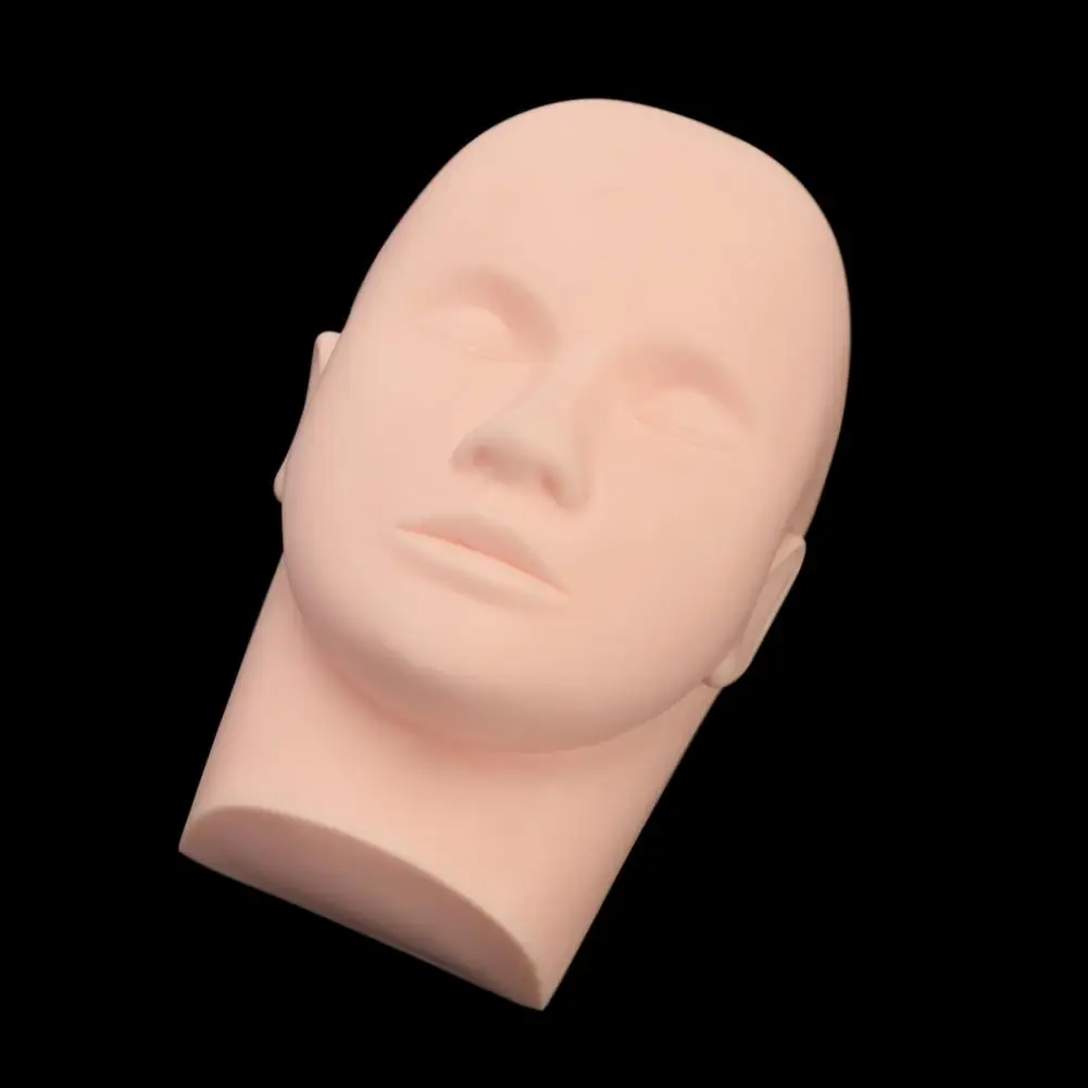 

Decorative Smooth Surface Useful Eyelash Close Eye Silicone Mannequin Head for Beginner Practice Head Model Head Model