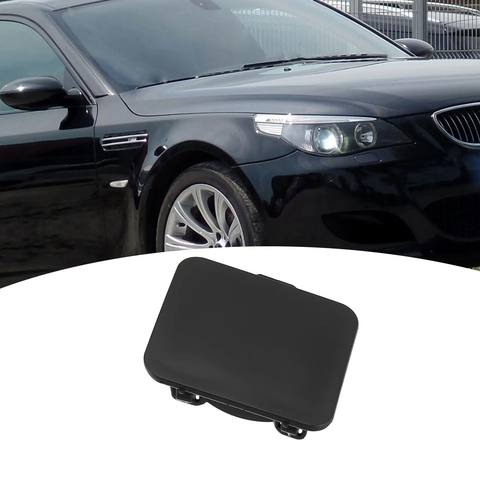 

Front Bumper Tow Eye Hook Cover Cap Directly Replace Black 51117896585 for BMW E60 M Sport 2003-2010 Automotive Accessories