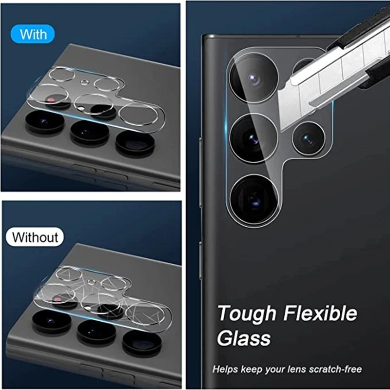 Full Cover Camera Lens Protector for Samsung S22 S20 S21 S23 Ultra FE Camera Film for Galaxy Note 20 Ultra 10 9 8 S10 Plus Glass