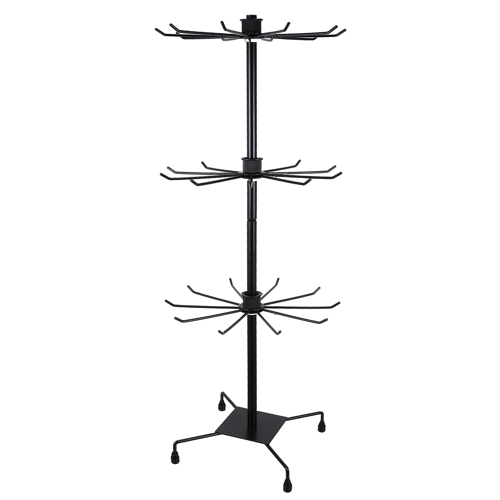 

Earring Holders Wrought Iron Jewelry Stand Display Baseball Cap 3-tier RACK Headwear Hat Hanger