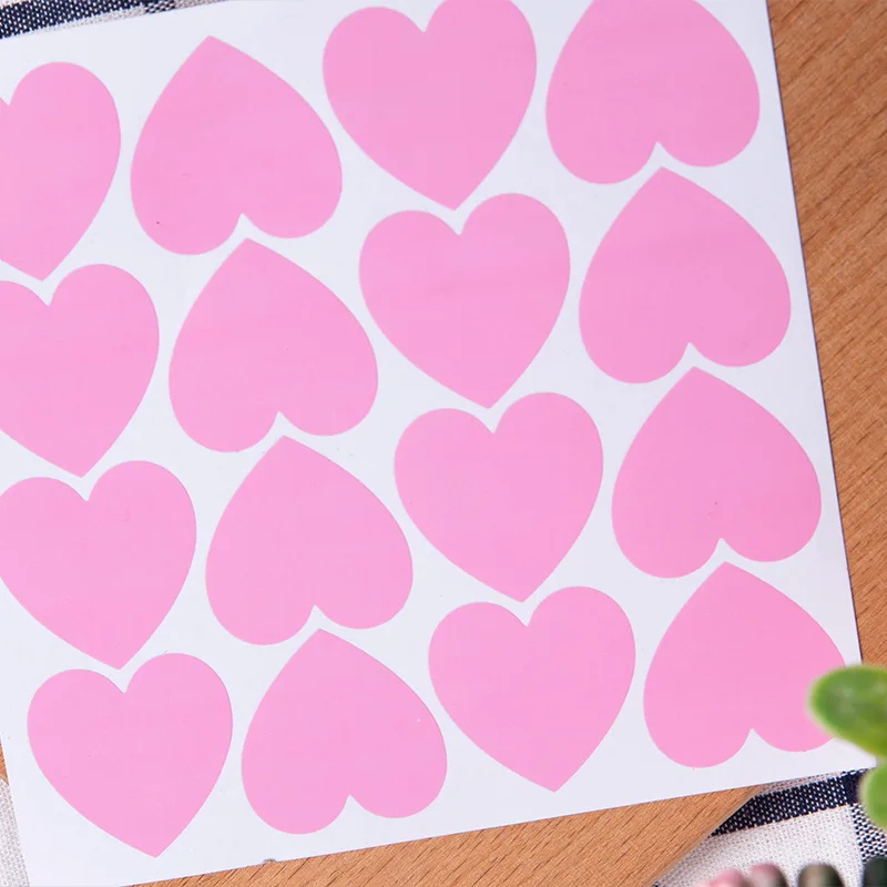 

160pcs/10 Sheets Pink Heart Stickers Adhesive Envelope Seal Label For Valentine's Day Packaging Bake Wedding Party Sticker 3.8cm