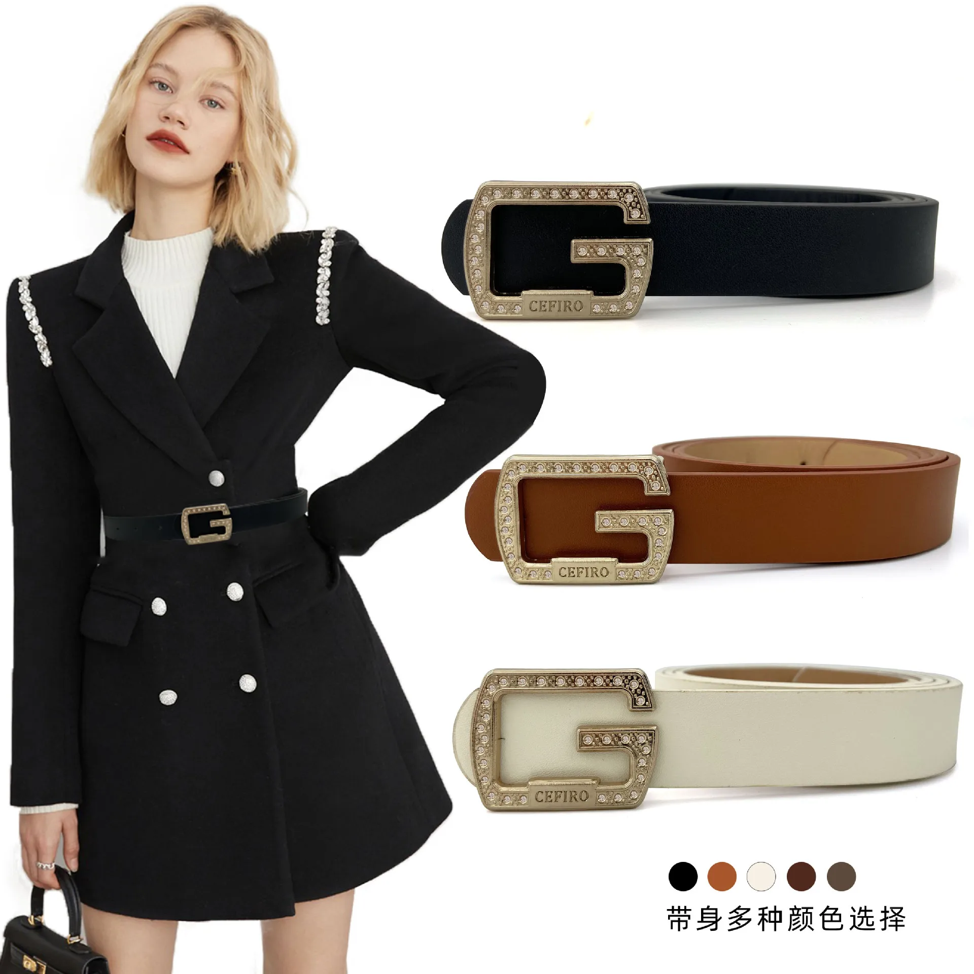 

Кожаные ремни для женщин, роскошный брендовый дизайнерский пояс G Стразы с пряжкой, женский пояс, универсальный ремень для джинсов