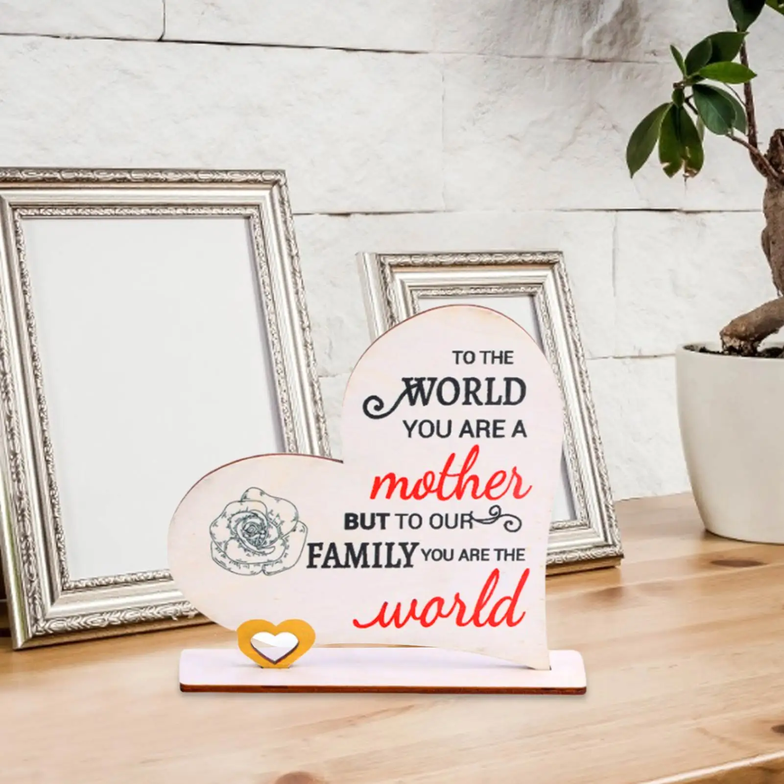 

Wood Sign Gifts For Mom To The World You Are A Mom But To Our Family You Are The World Meaningful Engraved Words Mom Birthday