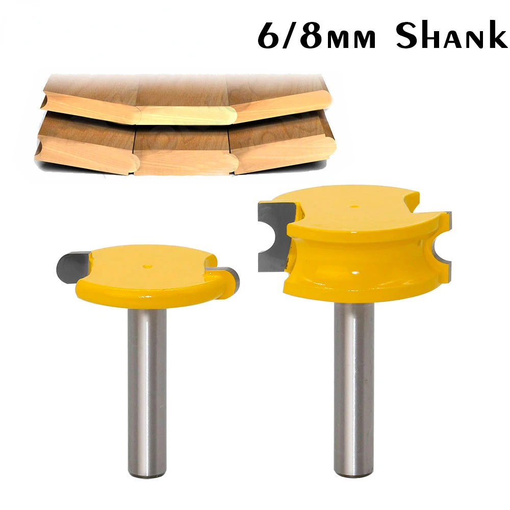 

Krachtige 8mm Shank 2 pcs Canoe Flute and Bead Router Bit set Woodworking Cutting Tools