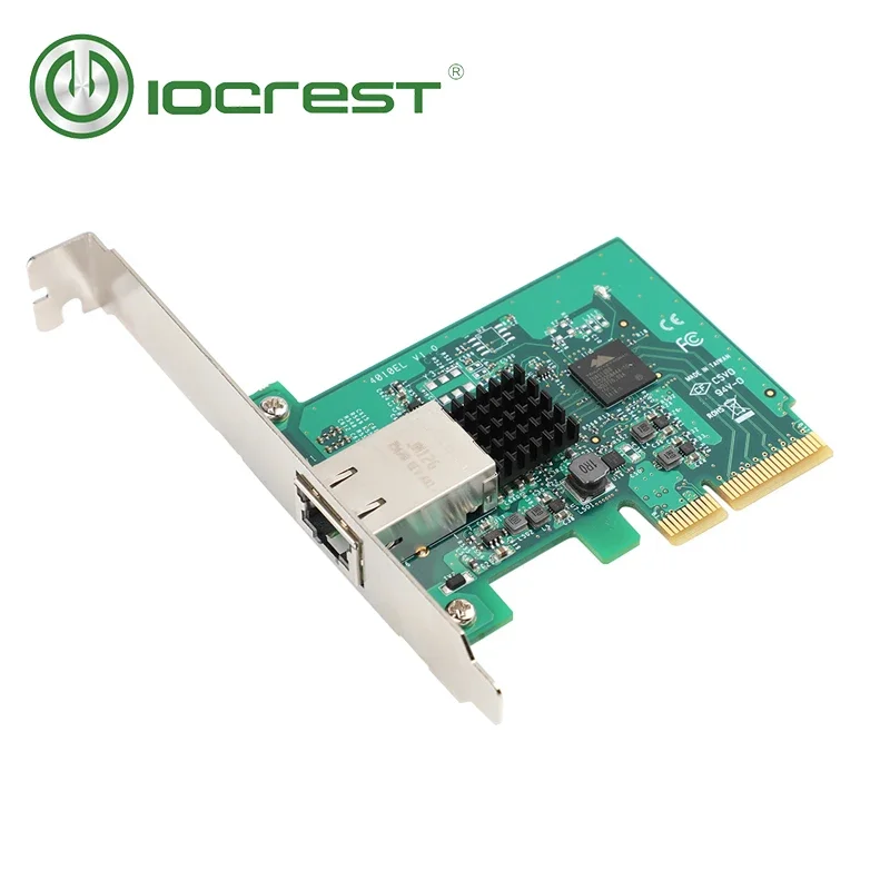 IOCREST PCI-Express x4 на один порт 10G/2 5G/1000M/100/10M RJ45 Lan-адаптер Ethernet гигабитная сетевая карта
