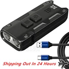 Бесплатная доставка, Мини- фонарь Nitecore TIPSE , 700 лм , 2 светодиода , металлический ключ, фонарь повседневного использования, перезаряжаемый фонарик + USB- кабель зарядки UAC20 Type-C