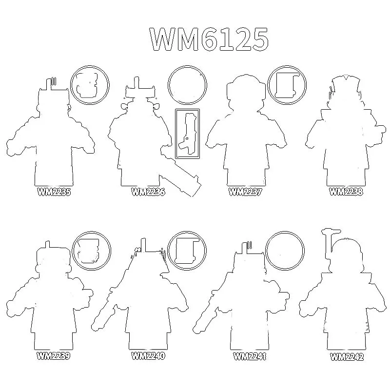 Фигурки аксессуары для фильмов строительные блоки кирпичи игрушки WM6125 WM2235 WM2236