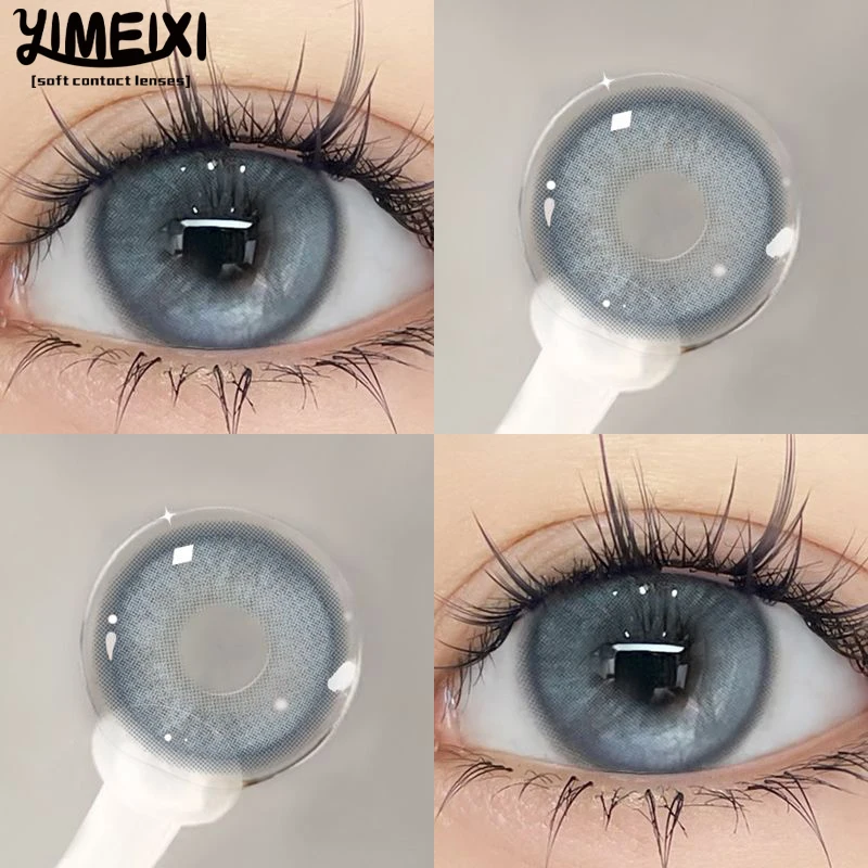 Цветные контактные линзы YIMEIXI горячая Распродажа Nature 2 шт. синие