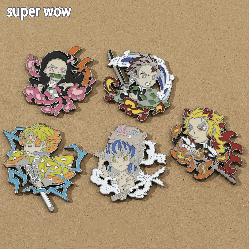 Японская манга рассекающий демонов аксессуары для женской одежды значок булавки