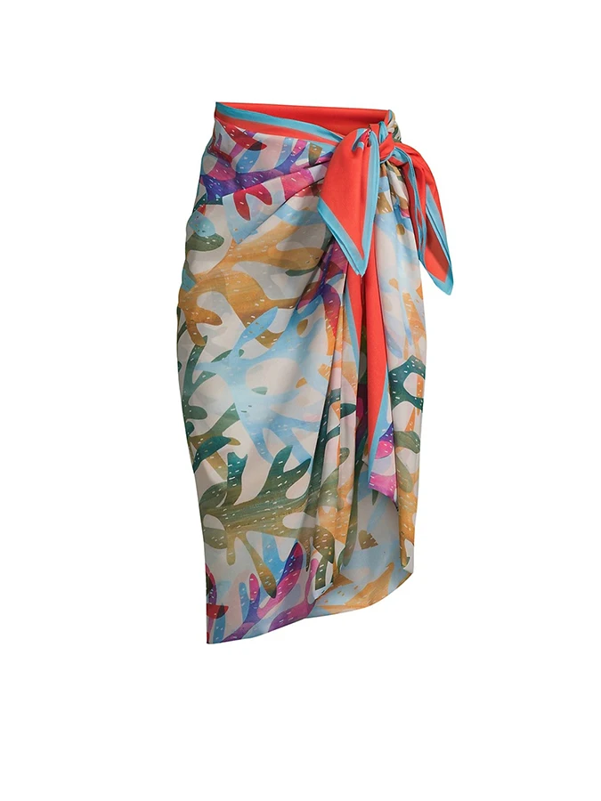 

Colorful Print Swimsuit and Cover Up