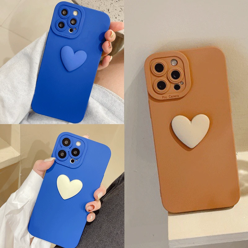 

Plain Heart Phone Cases for OPPO A31 A53 A32 A8 A9X Lens Soft Protection Silicon Back Cover for A9 A72 A53 A73 F11 Fashion Coque