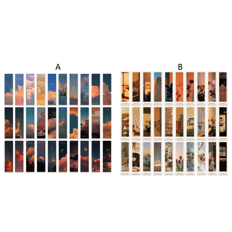 

30Pcs/bag Ins Style Warm Series Creative Hand Account DIY Decor Bookmarks