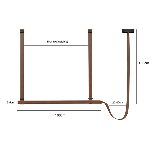 

Итальянский минималистичный подвесной светильник для ресторана, дизайнерский ремень, креативный остров, барная линия, кожаный подвесной светильник для чайной комнаты