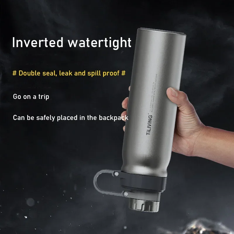 Спортивный термос большой емкости 850 мл с контейнером для чая и ручкой термосы из