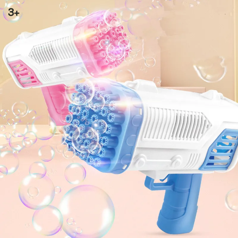 

Детская Базука, Пузырьковая машина, 36 отверстий, гэтлинговые электрические пузырьки мыла, игрушки для макияжа на открытом воздухе, летние д...