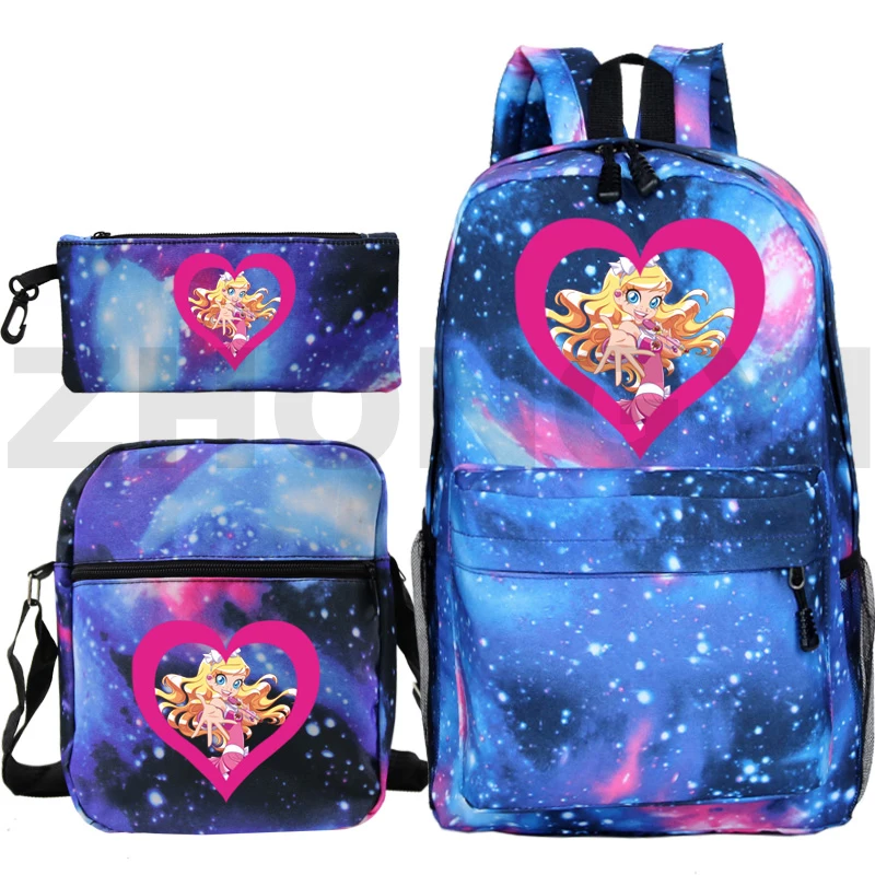 Модные наборы рюкзаков Lolirock 3 шт./компл. холщовые сумки для книг в стиле аниме