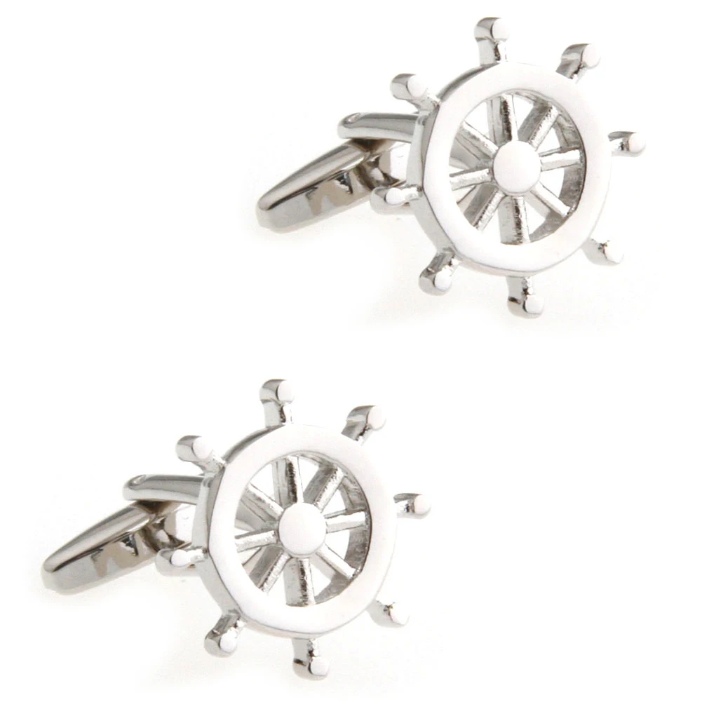4 дизайна TZG Модные запонки Мужские Якорное колесо (2 пары/лот)