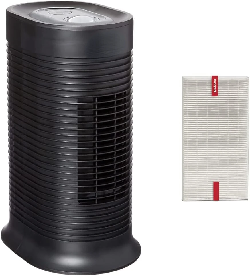 

HEPA Tower Air Purifier, Airborne Allergen Reducer, Black - Wildlfire/Smoke, Pollen, Pet Dander, and Dust Air Purifier, HPA060 &