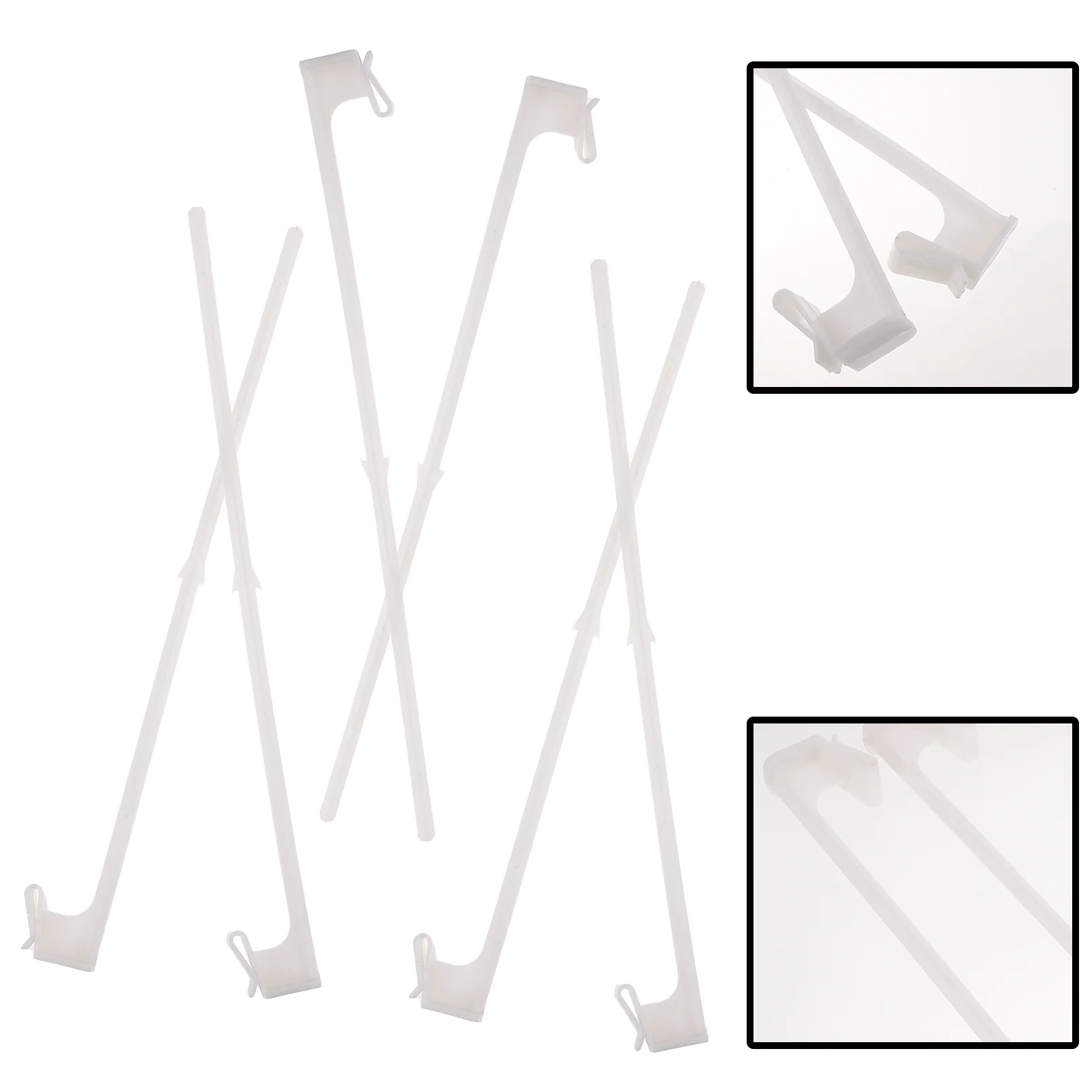 

10 Pcs Flagpole Stand Car Frames Holiday Decor Mini House The Sign Plastic Vehicle Window Racks