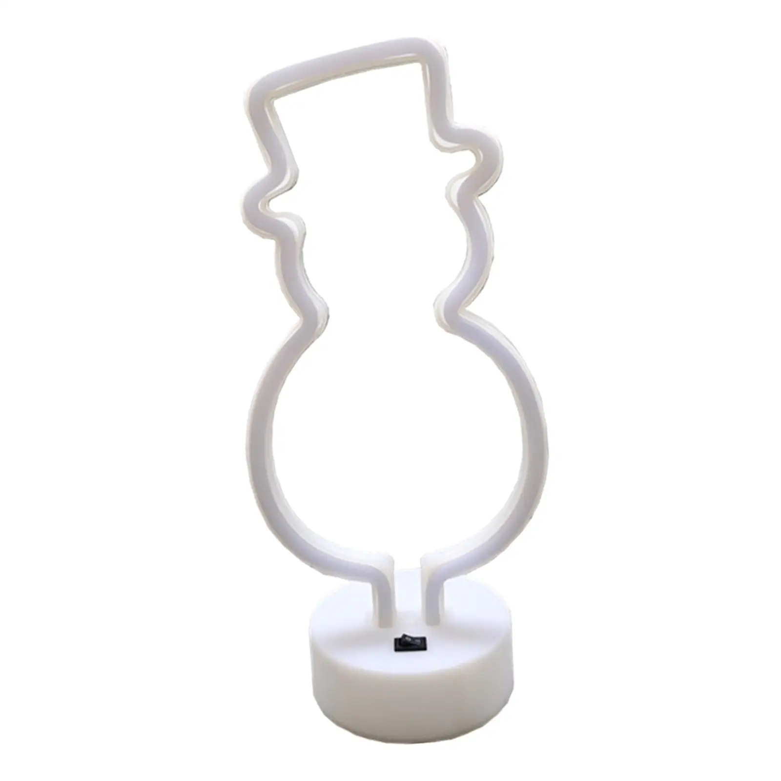 

Snowman Neon Lamp Sign Neon Sign USB Battery Powered Night Light for Birthday Party Bar Pub Bedroom Decor Photo Props