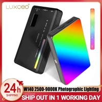 luxceo w140 led video photography light rgb full color 2500 9000k 8w 3100mah camera light dimmable pocket panel lights