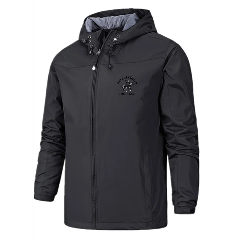

High Quality Men's Sports Zipper Hooded Printing Jacket Jacket New Spring And Autumn Outdoor Mountaineering Jacket For Men
