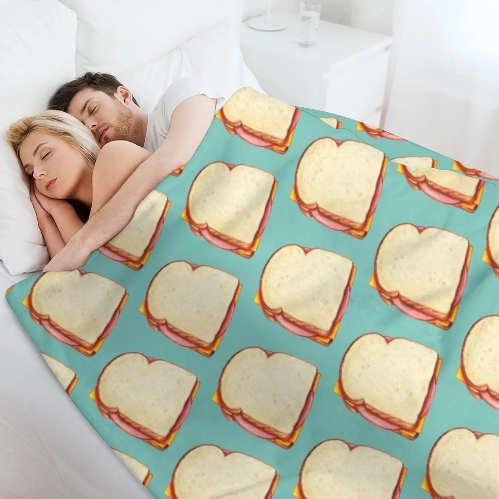 Одеяло с узором Bologna Sandwich - синее одеяло на Хэллоуин мягкие большие