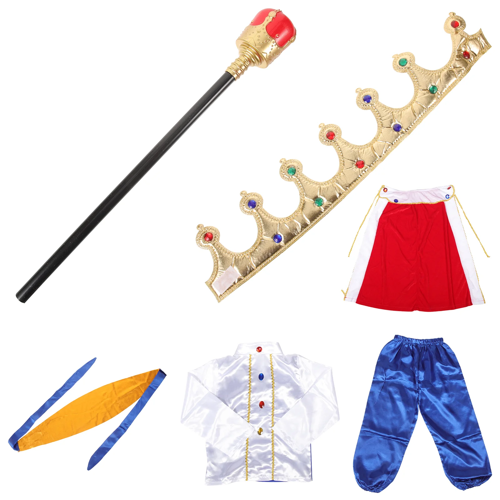 

1 Set King Crown Props King Cloak Halloween Crown Kids Masquerade Clothing