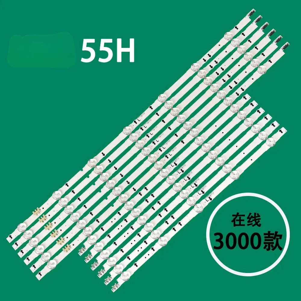 3 комплекта для Samsung 55H UE55H6650ATXUA UE55H6500SLXXH световая полоса ТВ подсветка полосы