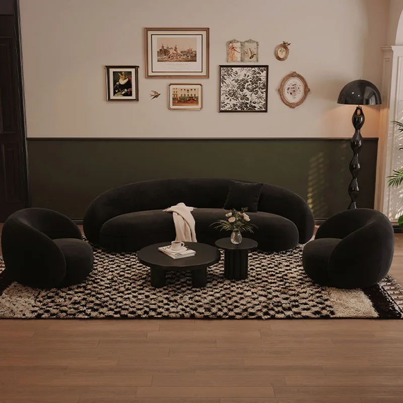 Черные диваны для гостиной современный скандинавский минималистичный роскошный