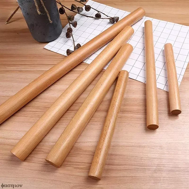 

NEW2022 Wooden Rolling Pin 4 Size Solid Wood Fondant Cake Decor Dumplings Noodles Roller Rolling Pin Dough Roller Kitchen Cookin