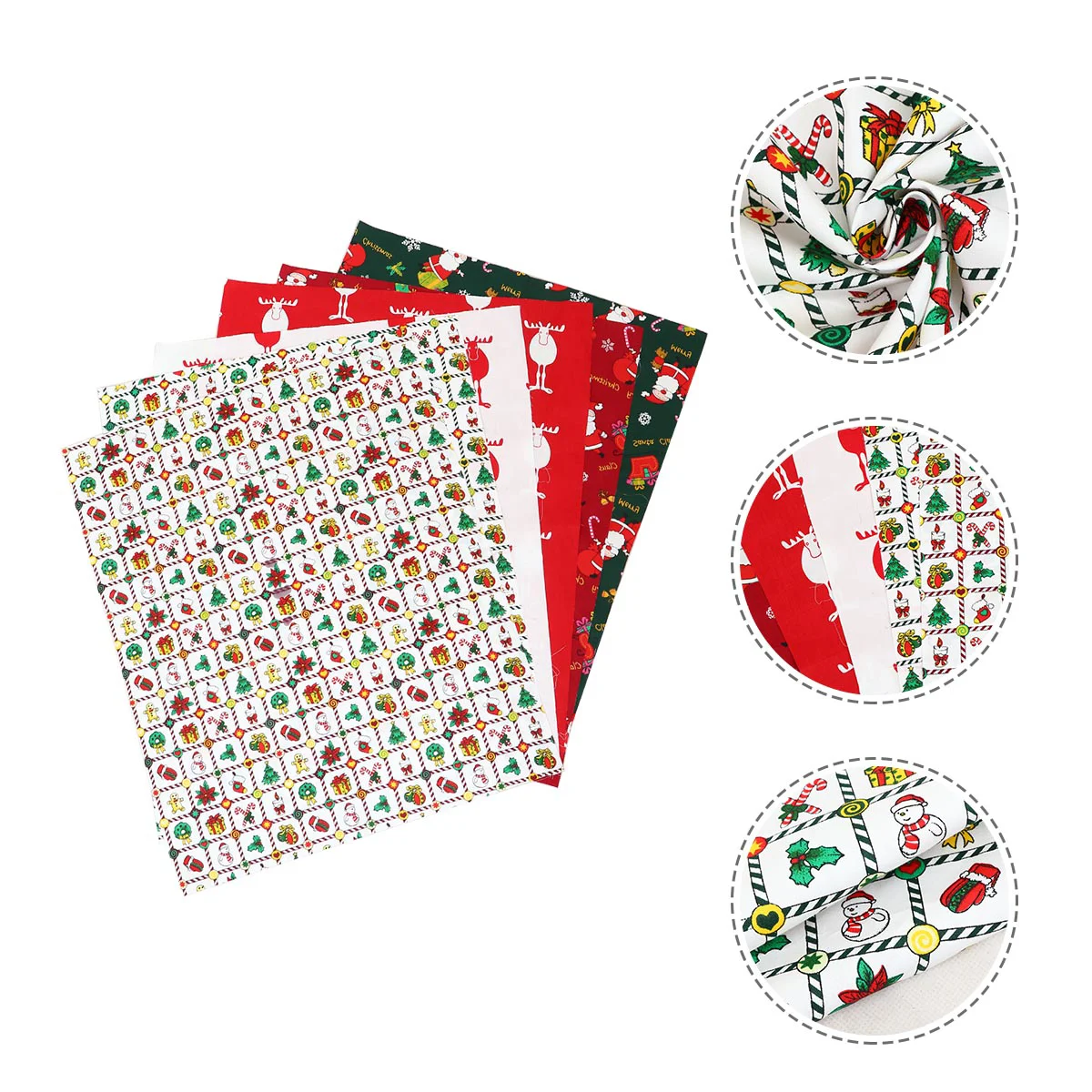 

12Pcs Christmas Cotton Fabric Bundles Holiday Sewing Patchwork Christmas Cotton Patchwork Sewing Squares Bundle