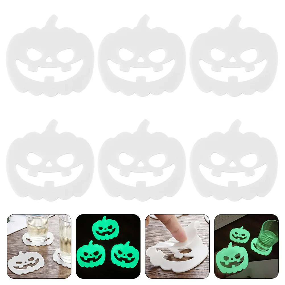 

Coasters Coaster Cup Table Matpumpkin Drink Party Drinks Placemats Silicone Decor Luminous Heat Coasters· Hot Dining Proof Desk